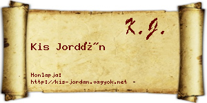 Kis Jordán névjegykártya